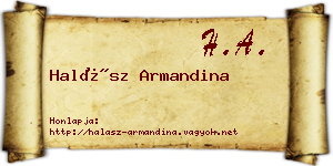 Halász Armandina névjegykártya